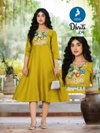 Dhriti By Kaya Berlin Fancy Ladies Anarkali Kurtis Wholesale Market In Surat
